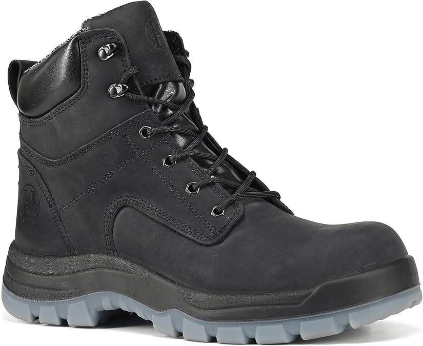 Work Boots for Men, 6" Composite Toe Waterproof Mens Work Boots, Non-Slip Puncture-Proof Safety Anti-Static Working Shoes 81N01