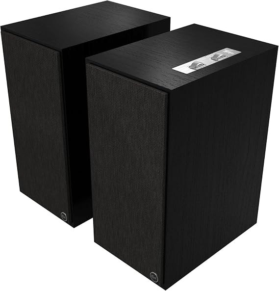 Klipsch The Nines Aktif Hoparlör (Çift) - Titanyum LTS Havalandırmalı Tweeter, Bluetooth Kablosuz Bağlantı, Yüksek Çözünürlüklü Ses, Dinamik Bass Ekolayzırı, Siyah