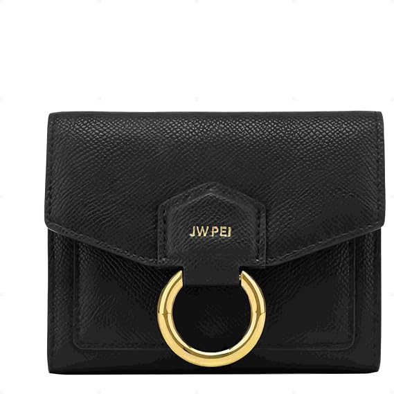 JW PEI Stella Wallet - Black Grained Vegan Leather