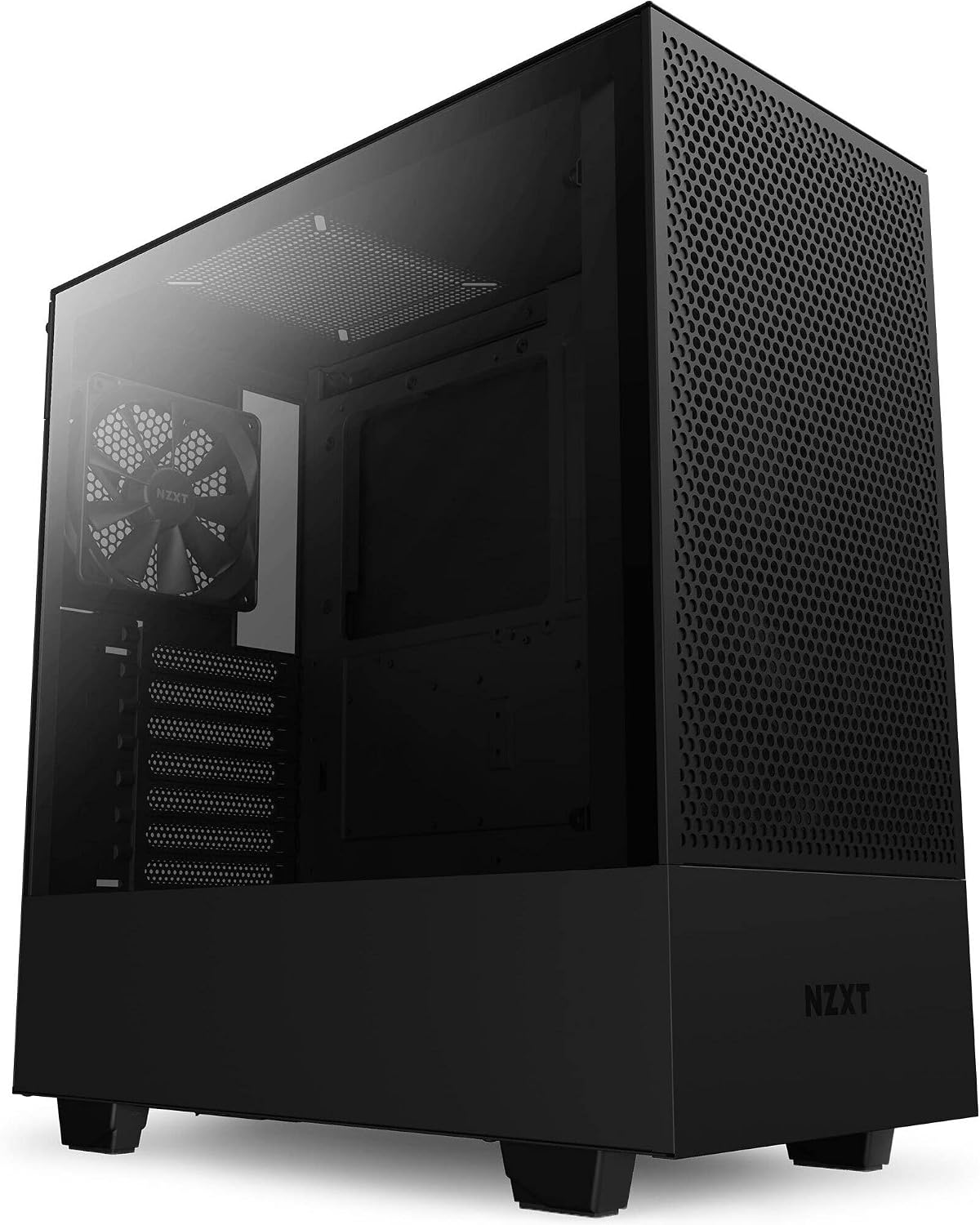 NZXT H5 Flow - CC-H51FB-01 - ATX Mid Tower PC Gaming Case - Front IO USB Type-C Port - Quick-Release Tempered Glass Side Panel - Black