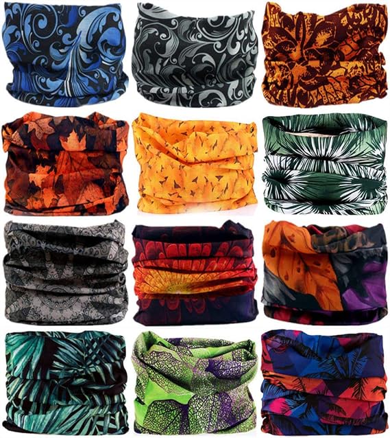 VANCROWN Headband Neck Gaiter Head Wrap Headwear Face Mask Magic Scarf Bandana for Men and Women