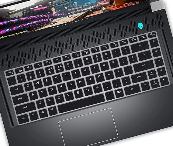 Keyboard Cover for 2023 16" Dell G16 7630/Alienware x16 m16 R1/17.3" Alienware x17 R1 R2/Alienware m17 R5,15.6" Dell Alienware x15 R2 R1/Alienware M15 R7 R6 R5,Alienware x17 x15 m15 m17 Skin-Black