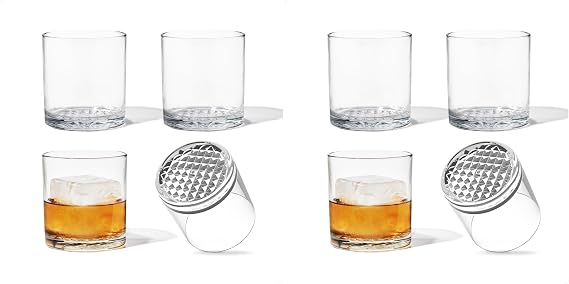 TOSSWARE RESERVE 12oz Old Fashion SET OF 4, Premium Quality, Tritan Dishwasher Safe & Heat Resistant Unbreakable Plastic Whiskey Glasses (Pack of 2)
