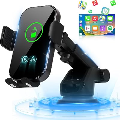Wireless Carplay Adapter 2024 Upgrade Edition - Wireless Car Charger Android Auto Adapter for Car - Factory Wired Required - Control Plug and Play Phone Charger for Car