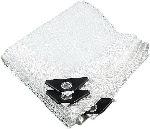 Sunblock Shade Cloth with Grommets UV Resistant Shade Sunblock Net 10x10ft 10x13ft 10x16.5ft 10x20ft 13x13ft 50% White Shade Net Fabric for Greenhouse Parking Shed Garden Yard or Kennel(3.3x6.6ft)