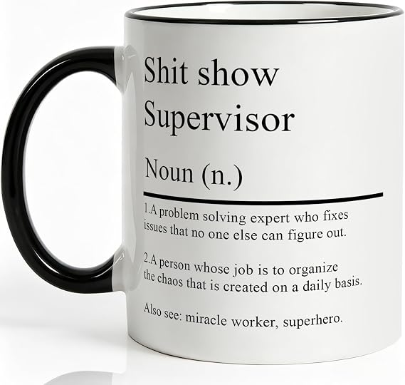 Fatbaby Shit Show Supervisor Mug Gifts, Miracle Worker Mug, Funny Gift for Boss Team Manger Director Thank You Gift 11OZ Tea Cup