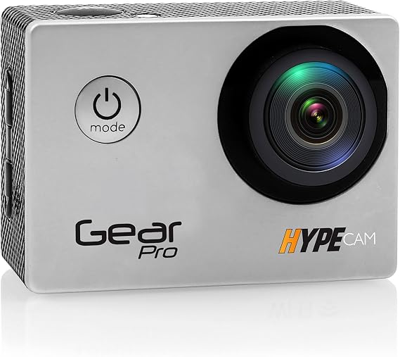 Progear GDV485SL.01 4K 30fps Ultra HD Waterproof Sports Action Camera with Wi-Fi Wireless Connectivity to Smartphone, Fully Submergible Case, Silver