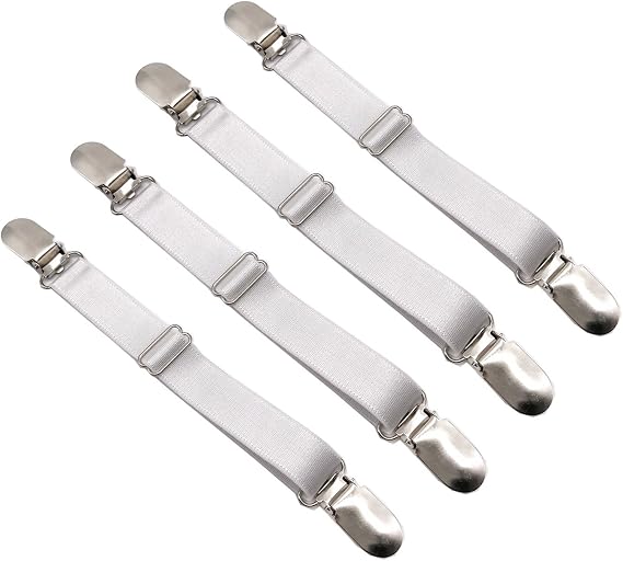 Outman 4 Pcs Multifuction Adjustable Elastic Stocking Clip Garter Suspender