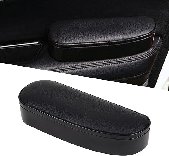 1 Pcs Car Armrest Pad, Auto Door Elbow Rest Side Door Arm Rest Storage Case, Adjustable Vehicle Elbow Armrest Accessories,Universal for Most Cars (Black)