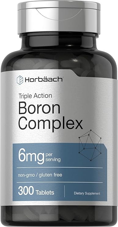 Horbaach Triple Boron Complex 6 mg Supplement | 300 Tablets