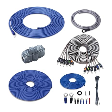 RECOIL RCK46 True 4 Gauge Complete 6-Channel CCA Amplifier Wiring Kits | with OFC RCA Cable