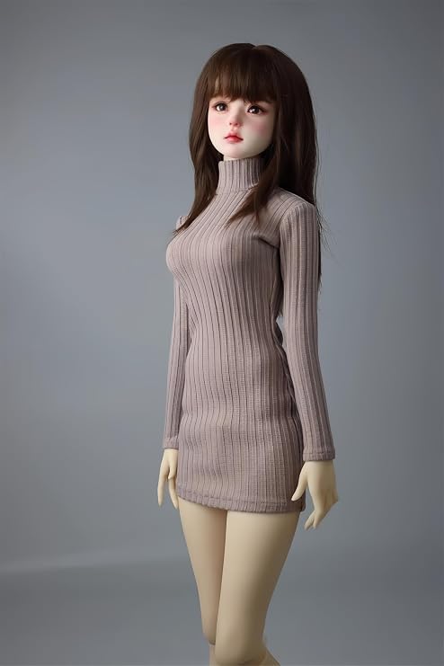 Bjd Doll Clothes for 1/3 bjd Dolls,Ball Jointed Doll Clothes,Handmade, Pit-Patterned Knit Skirt for bjd Dolls Gift (Color 6)