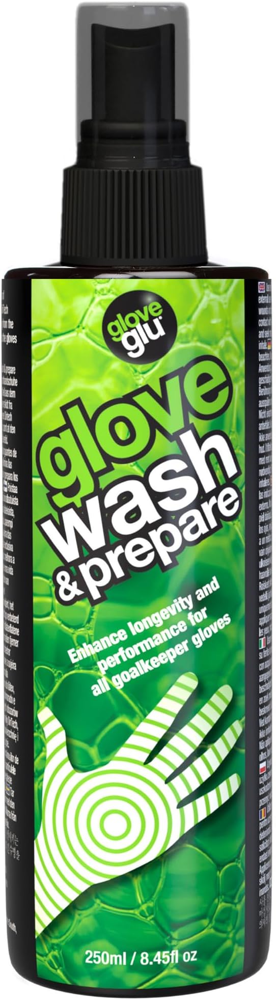 gloveglu 250ml Premium Wash Prepare Deep Cleaning Goalkeeper Glove Spray for All Sports Gloves