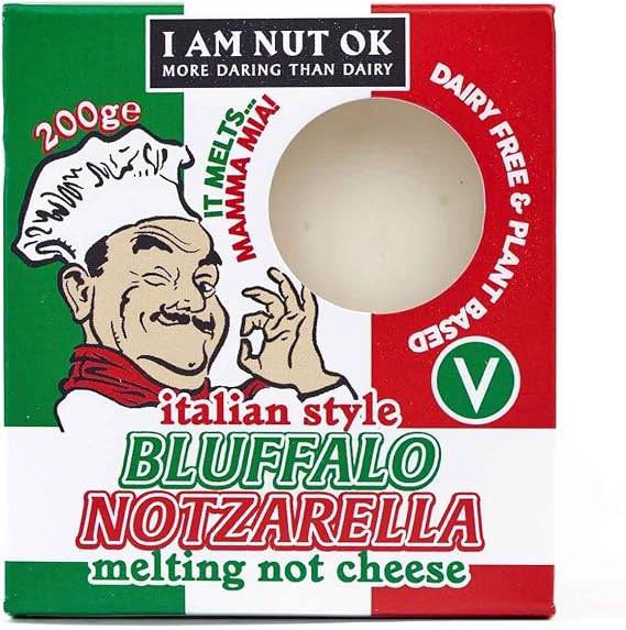 I am Nut OK - Bluffalo Notzarella - Italian Style Vegan Melting Cheese Alternative - 200g (Single)