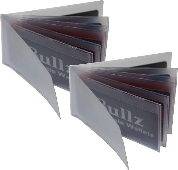 Set Of 2 Heavy Duty Vinyl Credit Card ID Holder Wallet Insert MADE IN USA