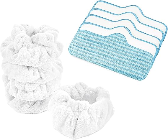 Dupray Neat Washable Microfiber Pads (5) and Small Triangle Bonnets (5)