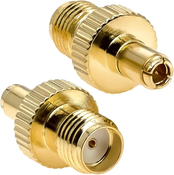 2PCS SMA TS9 Antenna Connector, SMA Female to TS9 Male Low Loss 50ohm Coaxial Adapter(Not CRC9) for 4G LTE WiFi Router，Mobiles Hotspots，Antenna Connector