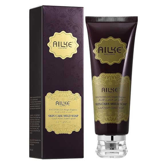 AILKE Brightening Face Cleanser, Gentle Daily Face Wash and Makeup Remover, with Amino Acids, Niacinamide, Soothing and Exfoliating for All Skin Types, 4.23 oz (Pack of 1)