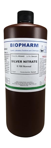 Biopharm Silver Nitrate 0.100 Normal Standard Solution, Quart (950 mL)