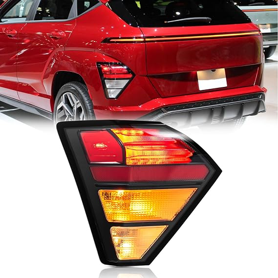 TODO LED Outer Tail Light Compatible with 2024-2025 Hyundai Kona SE/SEL/N-Line, LED Rear Tail Lamp + Halogen Turn Signal 92405-BE020,Left Driver Side