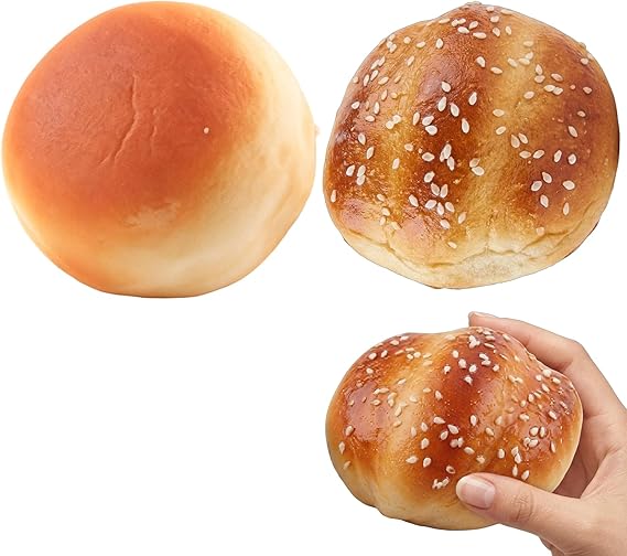 2 PCS Bread Squishy, Slow Rising Squishies, Slow Rising Squishies for Office Desk Stress Relief, Bread Design Fidget, Decorative Collectible Items, Portable Desk Decor for Anxiety Management