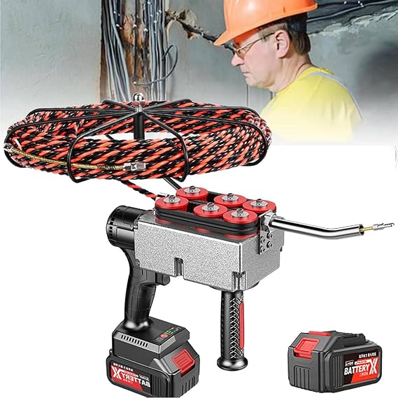 Automatic Electrical Wire Threading Machine,Wire Threader Wall Wiring Machine,Automatic Electrician Wire Threading Machine 15mline-25000mAh