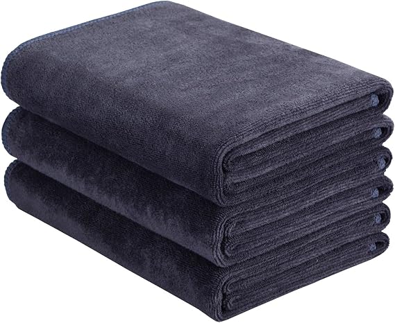 HOPESHINE Gyms Towels for Men & Women Microfiber Exercise Fitness Home Absorbent Sweat Yoga Towels Sports Towels Soft Fast Drying 16inch x32inch 3-Pack