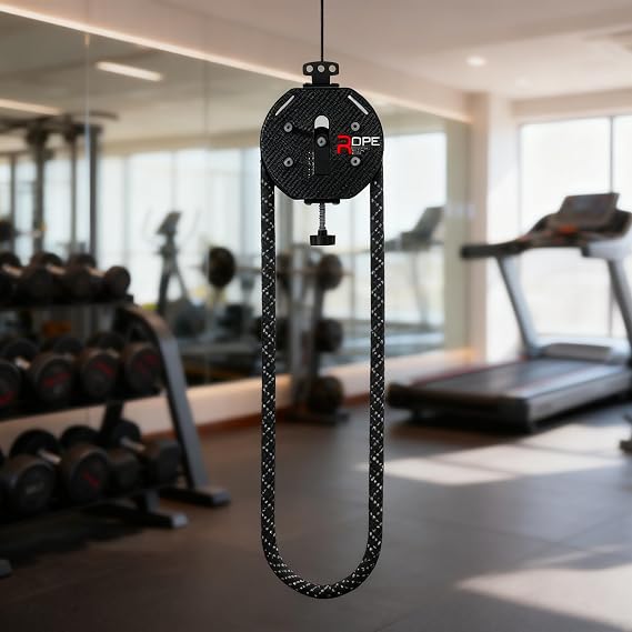 Endless Rope Trainer - Portable Cable Pulley Machine with Adjustable Resistance, Premium Nylon Rope for Arm, Back & Grip Training | Home Gym Equipment