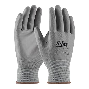 Pip Protective Industrial Products 33-G125-L Nylon Gloves, Large, Gray, Pack of 12