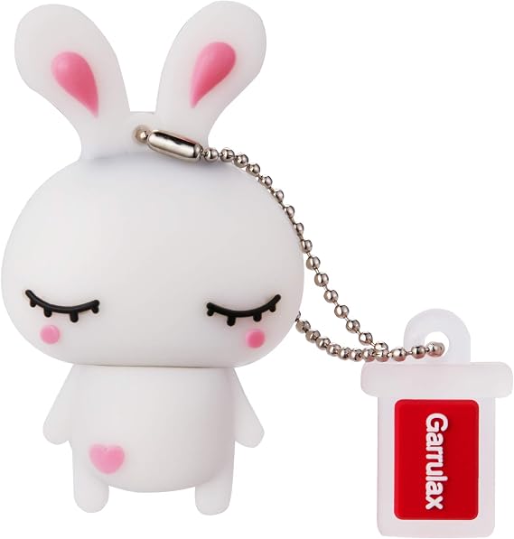 USB Flash Drive, 8GB / 16GB / 32GB USB 2.0 Silicone Cute Animal USB Memory Stick Date Storage Pendrive Thumb Drives (16GB, White Rabbit)
