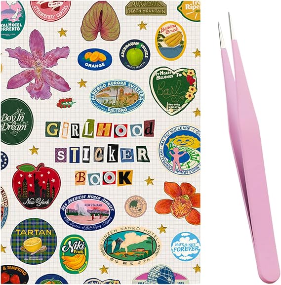 Girlhood Sticker Book, Aesthetic Sticker Book with 1260+ Vintage Stickers, Premium Matte Paper, for Journaling, Scrapbooking, DIY Crafts, Laptop, Water Bottle, Skateboard, Phone Case (1Pc)