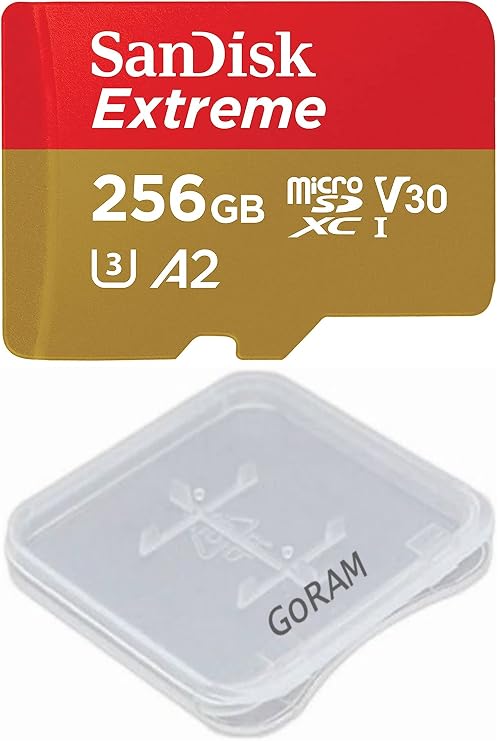 SanDisk 256GB Extreme microSDXC SDSQXAV-256G (1 Pack) MicroSD Card Bundle