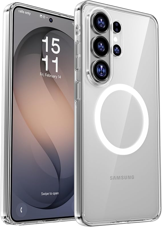 BENKS Magnetic Clear Case for Samsung Galaxy S26 Ultra, Slim Yellowing-Resistant Transparent Cover with Anti-Scratch PC Back, Shock-Absorbing TPU Bumper, Wireless Charging Compatible