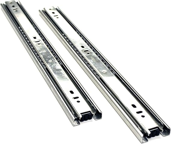 Berta (5 Pairs) 18 Inch Ball Bearing, Side Mount Heavy Duty Steel Material, 100 lbs. Load Rating, Full Extension Drawer Slides Hardware with Screws