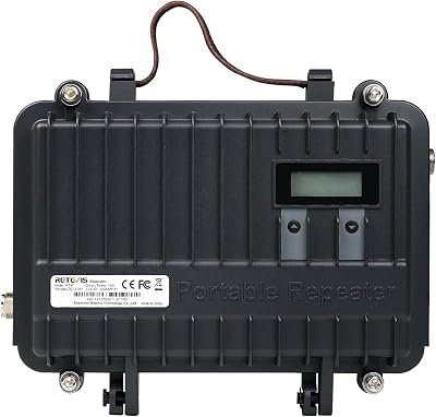 Retevis RT97 GMRS Repeater, Customize Frequency Full Duplex Repeater,LCD Display 16 Channel High Power Portable, for Outdoor and Home Use1 Pack