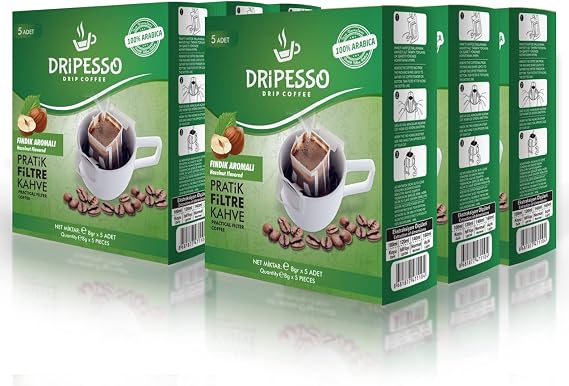 Dripesso Hazelnut Flavored Practical Filter Coffee 30's