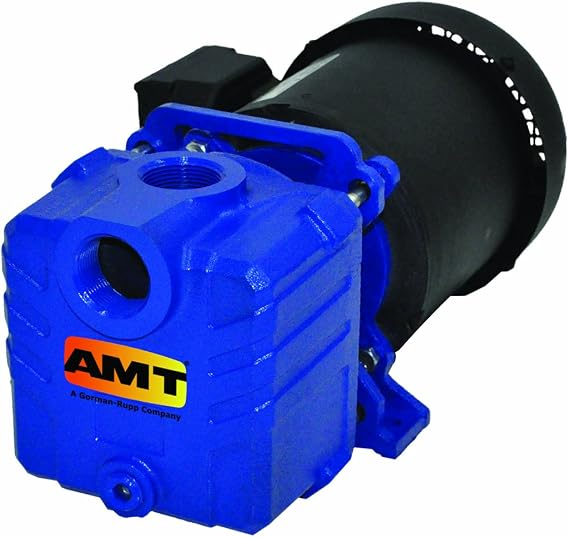 AMT 285H-95 1.25" self-priming centrifugal pump, cast iron, Buna-N Seal, 1.5 hp TEFC, 1 Phase Motor