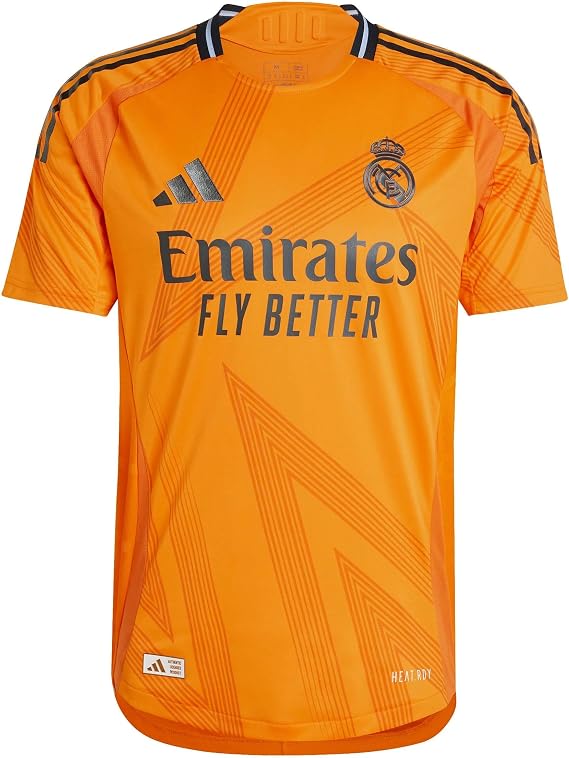 adidas Real Madrid Mens Authentic Away Jersey 2024/25 (US, Alpha, Large, Regular, Regular, Crew Orange)
