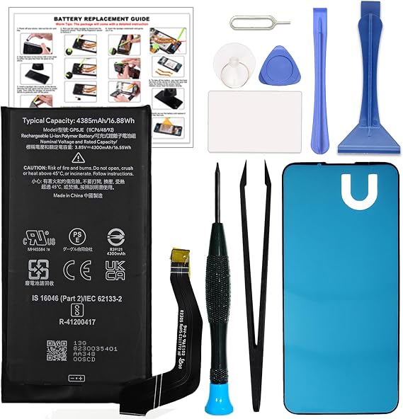 GREEN FUSION for Pixel 7A Replacement Battery, New GP5JE Battery Compatible with Google Pixel 7A (GWKK3, GHL1X, G0DZQ, G82U8), with Instruction & Toolkit