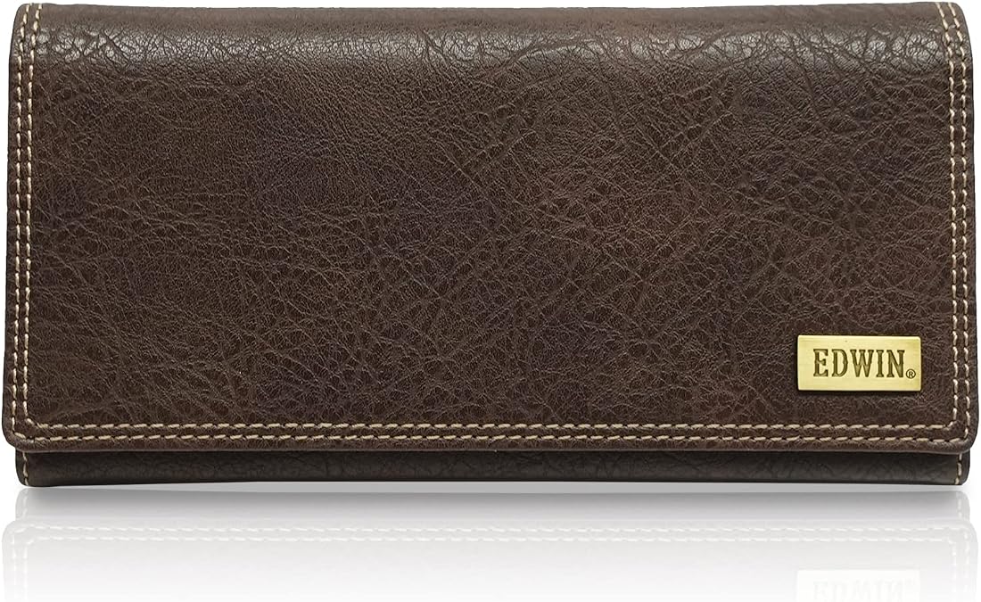 Long Wallet, Grain Synthetic Leather, Plate, Bill Storage, Coin Storage, Card Storage, YKK Zipper