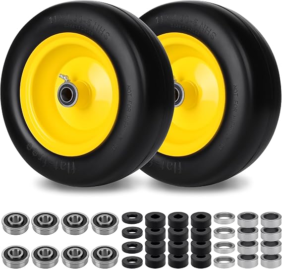 Upgraded 11x4.00-5 Lawn Mower Tires Flat Free, 11x4-5 Zero Turn Mowers Tire