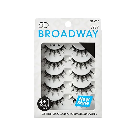 Broadway Eyes Strip False Eyelashes Multipack Fake Eyelashes Natural to Dramatic Look Lash Set 5 Pairs (28)