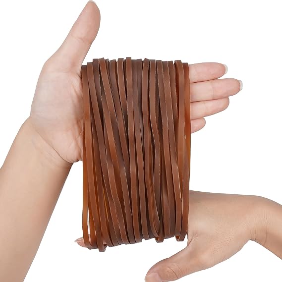 Large Elastic Rubber Bands,50PCS Heavy Duty Strong Elastic Bands Wide Rubber Band for Office Supply School Home, Securing Trash Can Garbage Cans, File Folders, 20cm/ 7.87inch