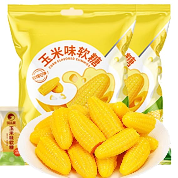 Candy Bulk Corn 17.6oz/500g, Sweet Corn Flavor Soft Candy