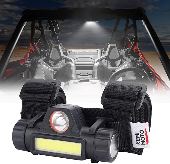 KEMIMOTO UTV Dome Light Roll Bar Cage Mount USB Rechargeable 1-Pack