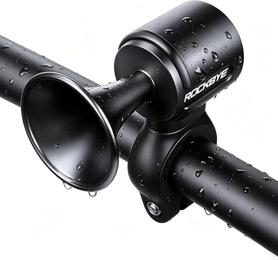 Electric Bike Horn, USB-C Rechargeable Bicycle Horn 120dB Loud Clear, IP65 Waterproof Bike Horn with 300mAh Battery, Fits 22.2/25.4mm Handlebars for Adults Kids Mountain Bike Scooter Ebike