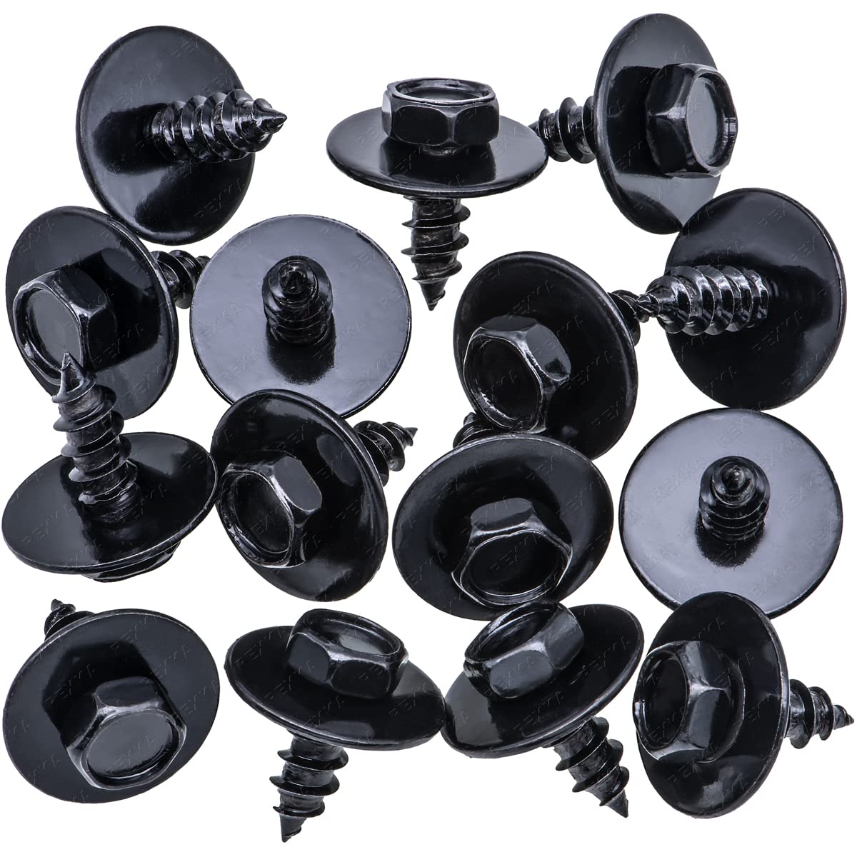 Rexka 15pcs Fender Liner Under Cover Screw Bolt Compatible with 90159-60496 Toyota Lexus