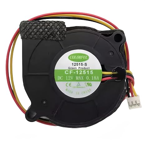 for CF-12515 12V 0.18A 5015 5CM 3-Wire Turbo Cooling Fan