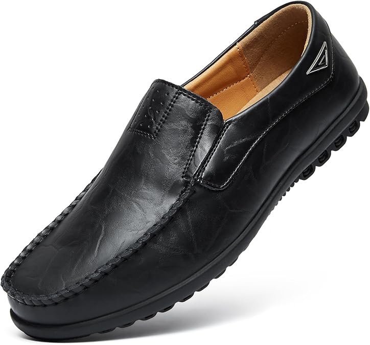 Go Tour Mens Casual Leather Fashion Slip-on Loafers Shoes
