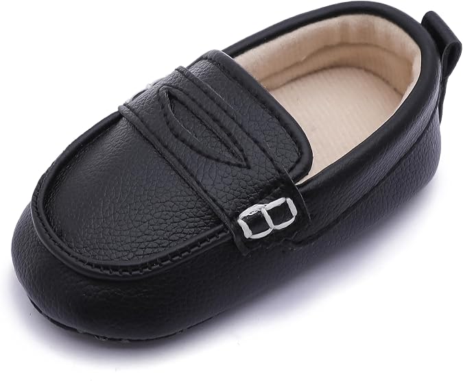 LONSOEN Baby Infant Boys Girls Loafers Dress Shoes Slip On Prewalker